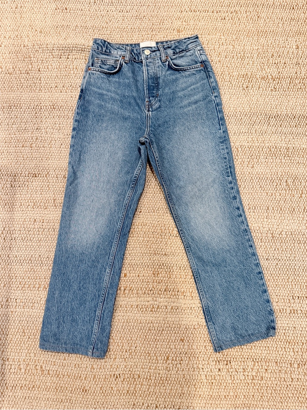Reformation Cynthia High Rise Straight Jeans Colorado Wash Size 25